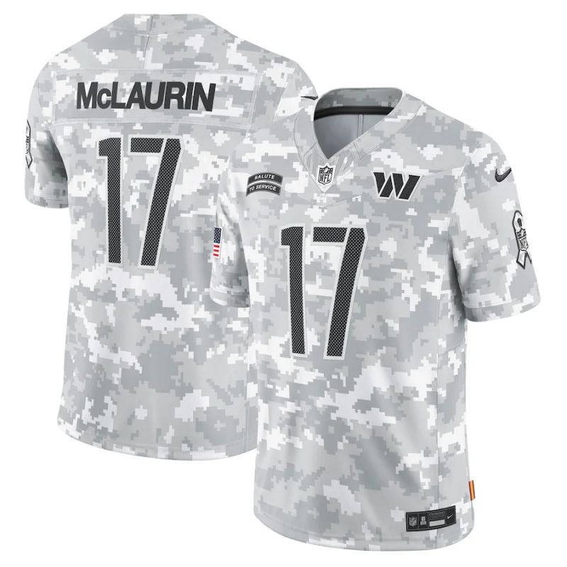 Men Washington Commanders #17 Mclaurin Nike Arctic Camo 2024 Salute to Service Limited NFL Jersey->nfl hats->Sports Caps
